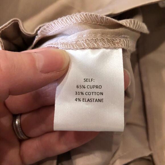 NWOT Elaine Kim Soma Cupro Cuffed Cargo Pant in Champagne Size Medium - Picture 9 of 10